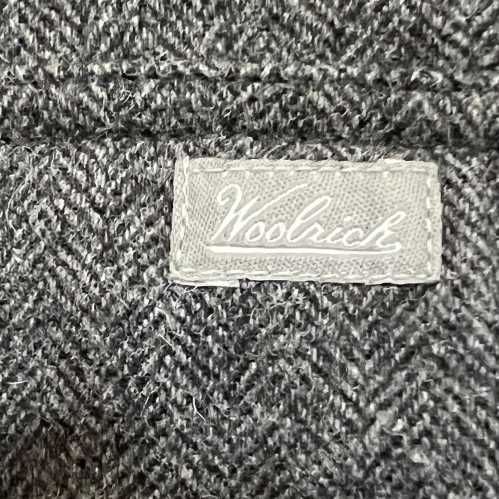 Woolrich Gray wool herringbone button down vest - Picture 4 of 7